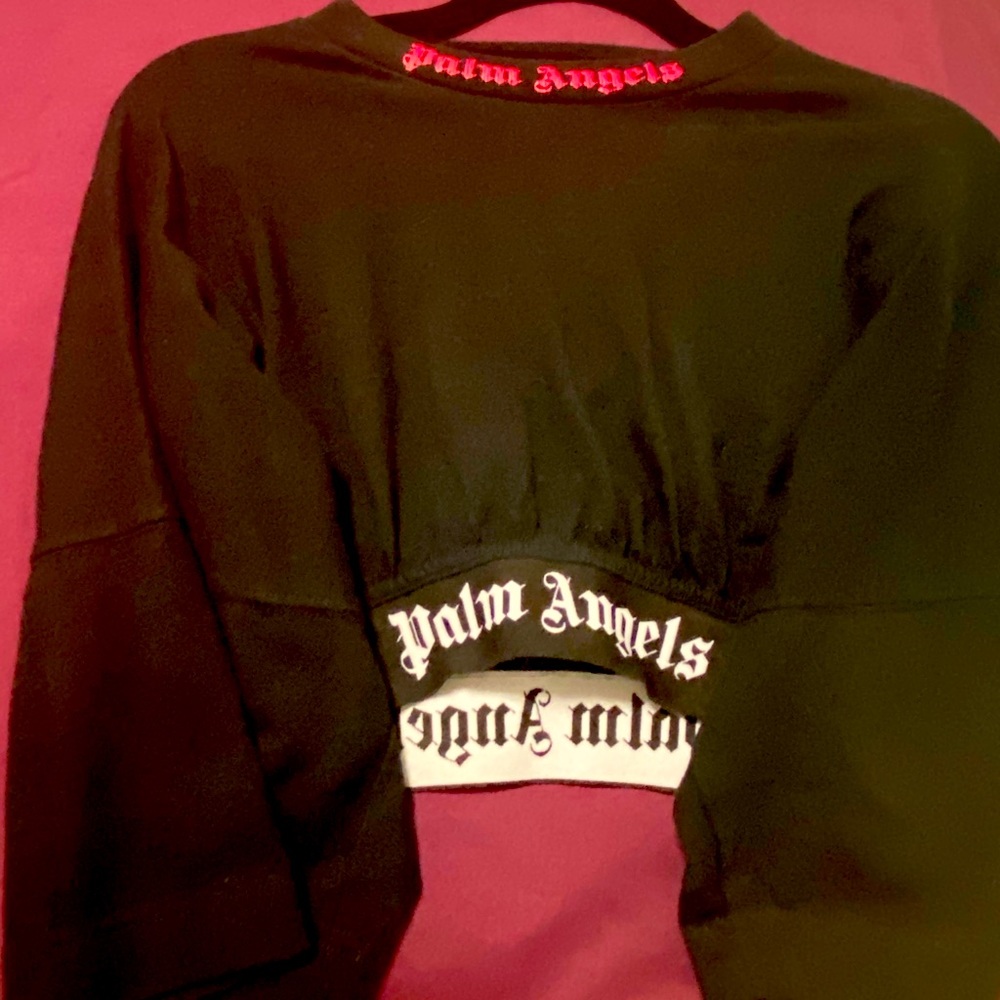 Palm angels logo crop top